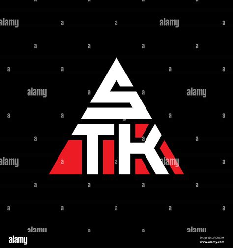 Stk Triangle Letter Logo Design With Triangle Shape Stk Triangle Logo