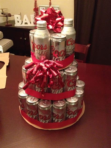 Beer Can Cake I Made For The Hubs Beer Ts Coors Light Beer Cake