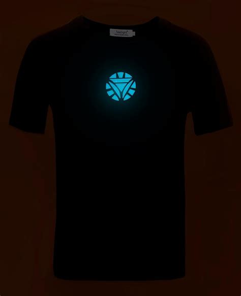 Tony Stark Light Up Arc Reactor Led Iron Man Black T Shirt Size Xl