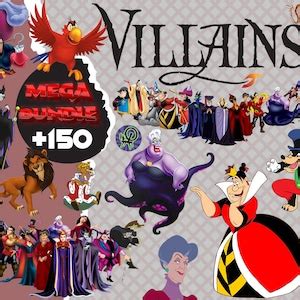 Villains Clipart Bundle, Villains Printable Decor, Villains Digital ...