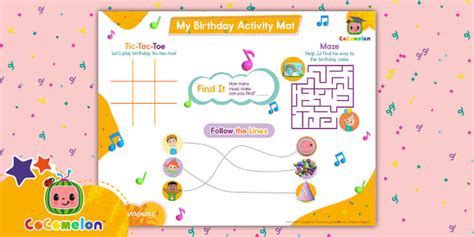 Free Cocomelon Activity Mat Printables Twinkl Usa