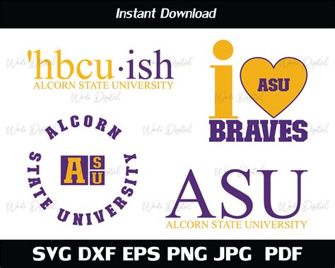 Hbcu Ish Alcorn State University Svg Hbcu Bundle Svg Cut Etsy