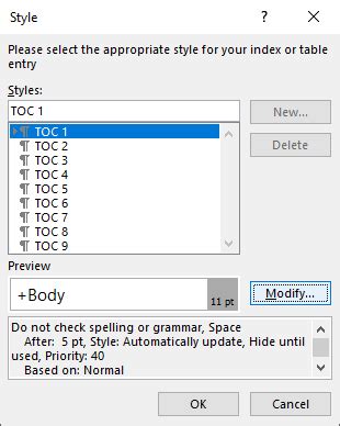 modify-table-of-contents-styles-word-toc-microsoft | Avantix Learning