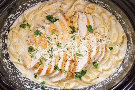 Crock Pot Chicken Alfredo Easy Make Ahead Meal Lil Luna