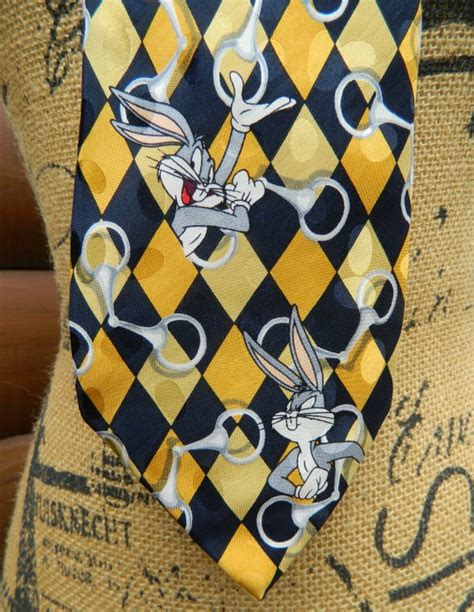 Looney Tunes Mania Vintage Bugs Bunny Tie 100 Silk Gem