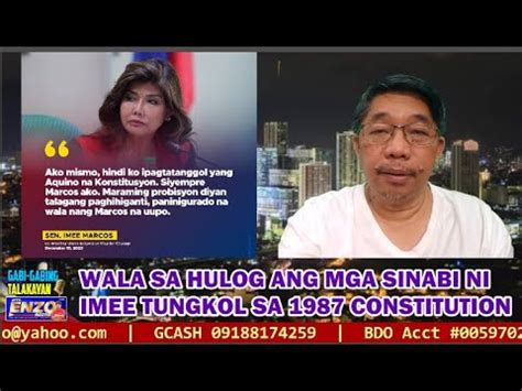 GABI GABING TALAKAYAN 12 18 23 WALA SA HULOG ANG MGA SINABI NI IMEE