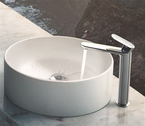 Lavabo Da Appoggio Rotondo In Ceramica OPAL PRIME Lavabo Rotondo