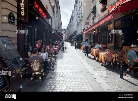 France Paris Street Scene Cafes And Bars Stock Photo Alamy