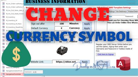 HOW TO CHANGE CURRENCY SYMBOL DYNAMICALLY MICROSOFT ACCESS