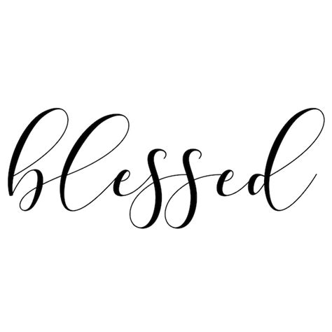 Premium Vector Vector Blessed Lettering