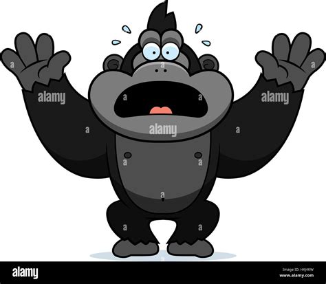 A cartoon illustration of a gorilla panicking Stock Vector Image & Art ...