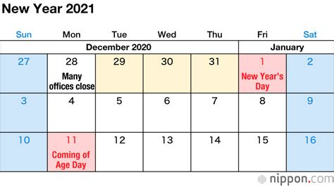 Japans National Holidays In 2021