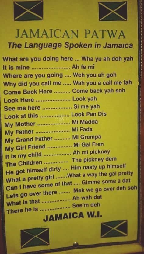 Learn Jamaican Patwa Jamaican Words And Phrases