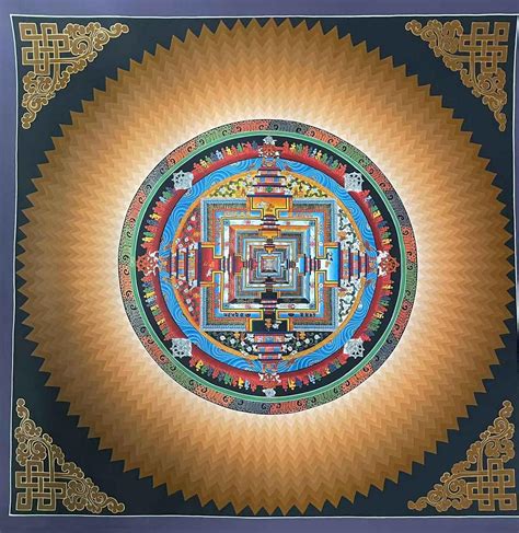 Buddhist Handmade Kalachakra Mandala Sand Mandala Wheel Of Time