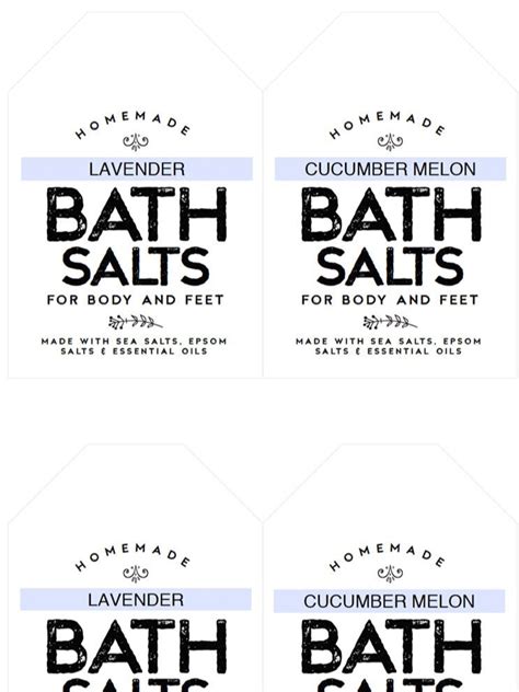 Lavender-Mint Bath Salts Labels Tutorial — DIY Labels Club