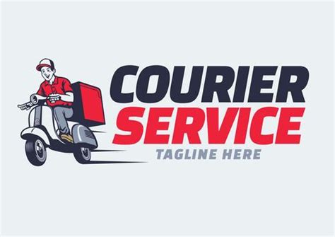 Courier service logo in vintage style vector free download