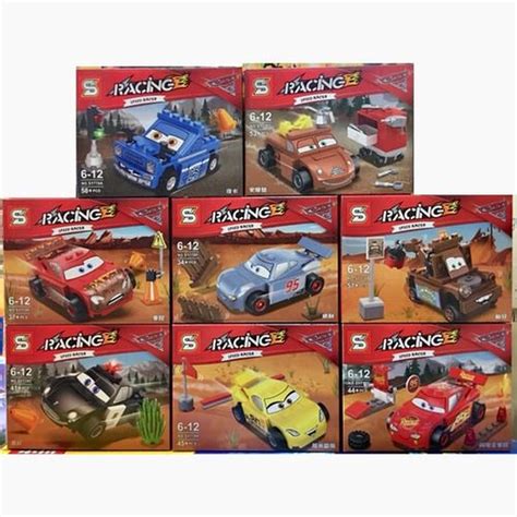 Blocos Montar Cars Relâmpago Mcqueen Lego Mate Xerife 369pçs em