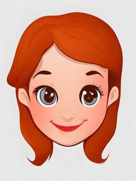 Conception Vectorielle Du Visage D Une Jolie Fille De Dessin Anim Avec