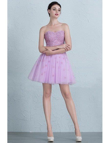 Cute Lavender Mini Short Tulle Sweetheart Party Dress Epj04 109