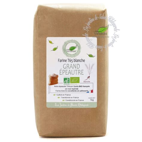 Farine T65 Ge Non CroisÉ Bio 1kg Les Jardins De Sainte Hildegarde