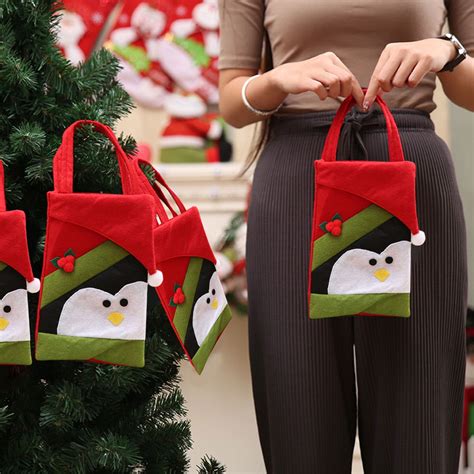 New Year Christmas Decorations Xmas Sticker Cartoon Doll Gift Bag