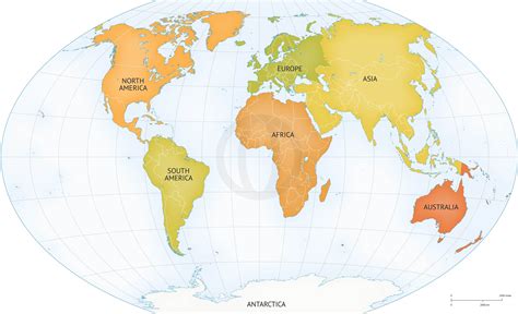 map of world with continents and oceans 11
