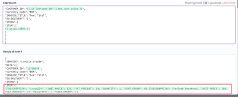 JSON Parameter Need To Be An Valid JSON With Value From Previous Node