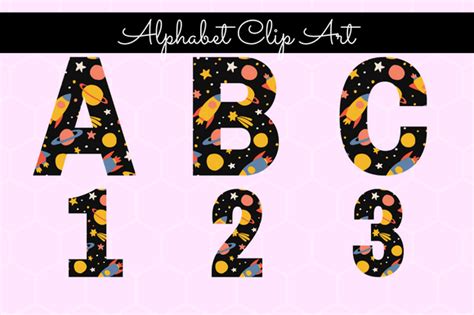 Alphabet Space Clip Art Graphic By Spoiled By Madhuri Creative Fabrica