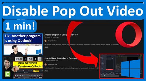 Disable Pop Out Video Opera Youtube