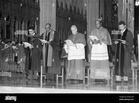 Catholic And Protestant Clergymen From Left The Rev Simon Bouie The