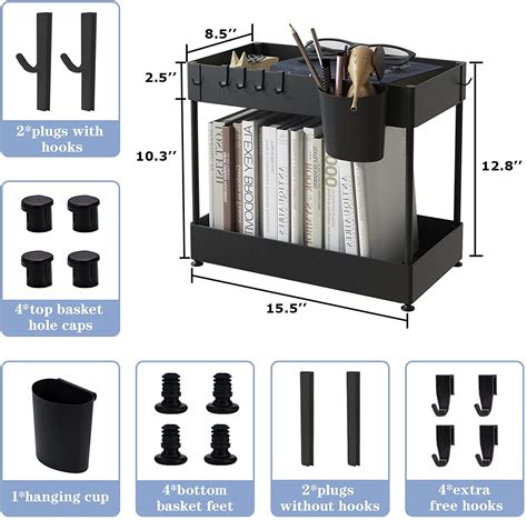 AFANSO Under Sink Organizer, Under Bathroom Cabinet Storage 2 Tier ...