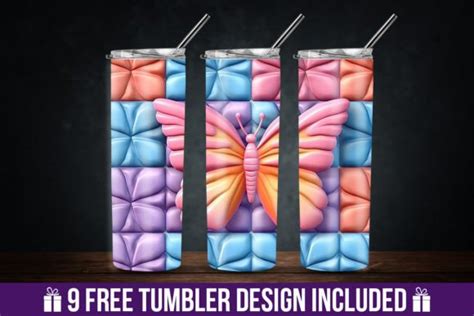 5 3d Colorful Puff Tumbler Wrap Designs And Graphics