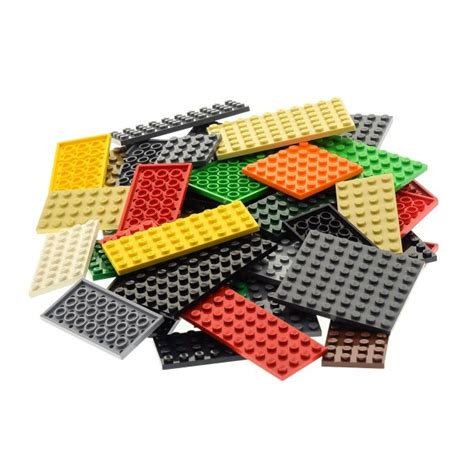 50 x Lego System Bau Platten Grösse Farbe zufällig bunt gemischt