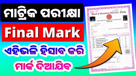 How To Calculate Matric Result Th Class Final Mark Calculation