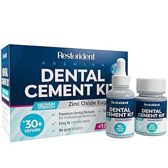 Restorident Dental Cement Zinc Oxide Eugenol Powder Liquid Adhesive