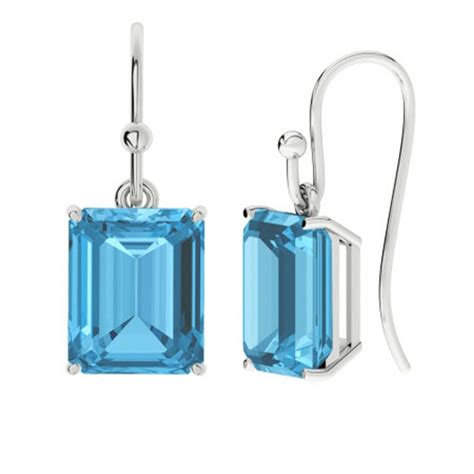 Blue Topaz Sterling Silver Drop Earrings - StyleRocks