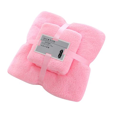 Xubond Towel Two In One Soft And High Density Set Coral Absorben Fleece Bath Home Textiles