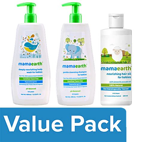 Buy Mamaearth Baby Kit Baby Wash Shampoo Almond And Avacado Oil