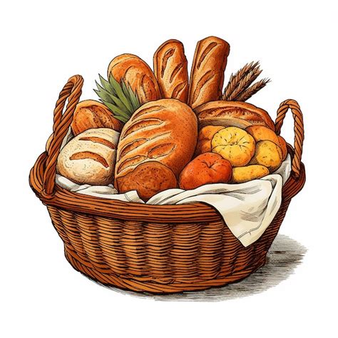 cesta paes desenho imagens  gratis  freepik