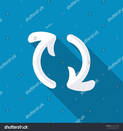 Two Gross Arrows Circle Rotating Clockwise Icon Refresh Modern Design