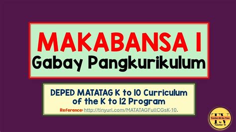 Deped Matatag Makabansa 1 Curriculum Guide With Free Downloadable Files Depedmatatag Youtube