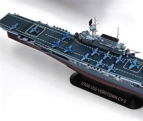 1/700 Academy USS Yorktown CV-5 Aircraft Carrier Plastic Model Kit ...