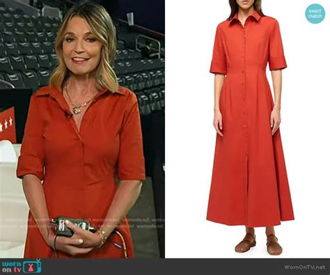 Wornontv Savannahs Red Elbow Sleeve Shirtdress On Today Savannah