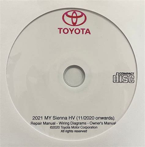 2021 Toyota Sienna Hybrid Workshop Manual Schiff European