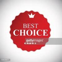 Best Choice Red Label With Ribbon Vector Illustration Stock Clipart