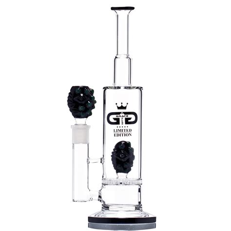 Grace Glass Limited Edition Bong With With Honeycomb Disc Perc Complete Set In Leather T