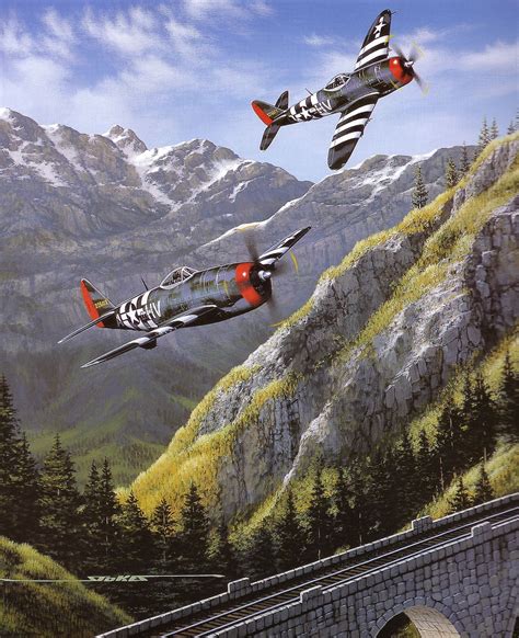 Beautiful Warbirds Aviation Art Wwii Fighter Planes Aircraft Painting