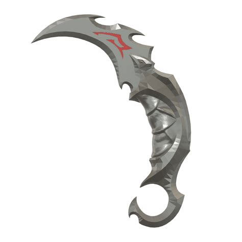 STL File Valorant Reaver Karambit Detailed 3D Print Design To