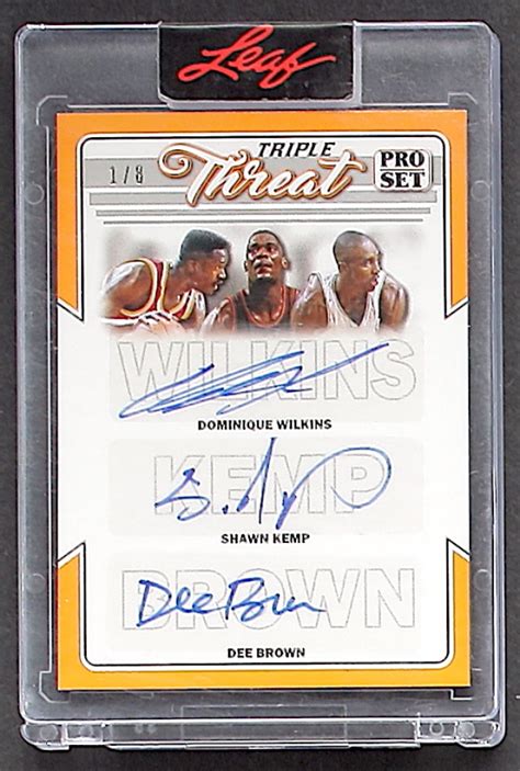 Dominique Wilkins Shawn Kemp Dee Brown Leaf Pro Set Triple Threat