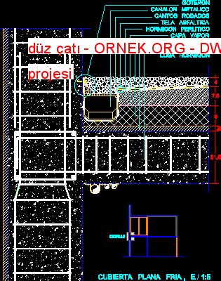 Proje Sitesi düz çatı Autocad Projesi